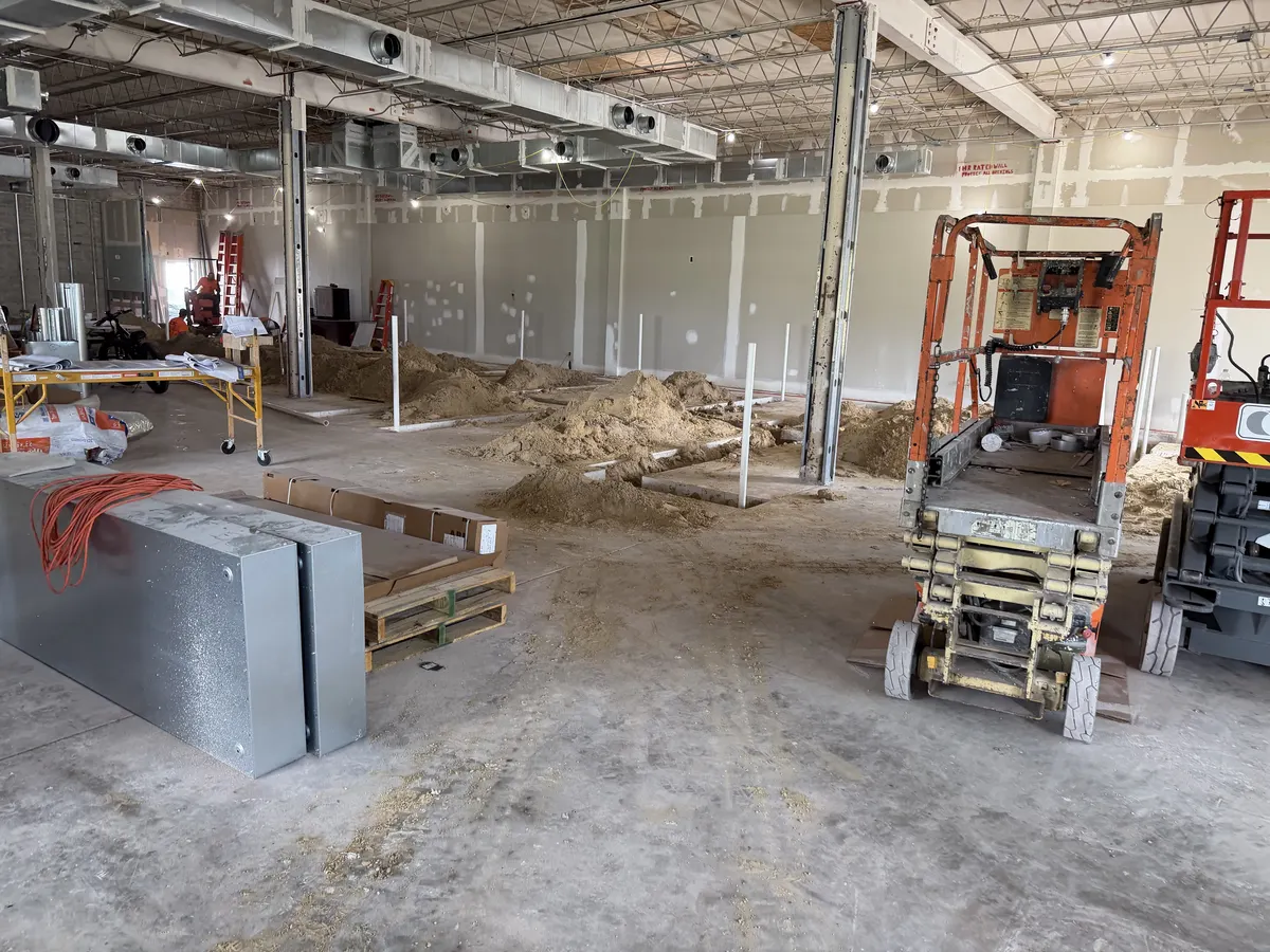 Interior construction of the new Smiling Kidds Gateway facility