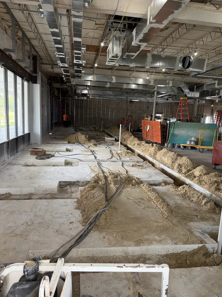 Wide view of construction underway at the Gateway facility